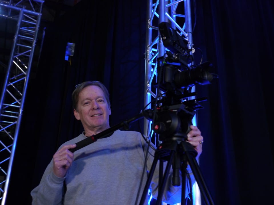 PIcking up some B-roll shot of the audience during the shoot.